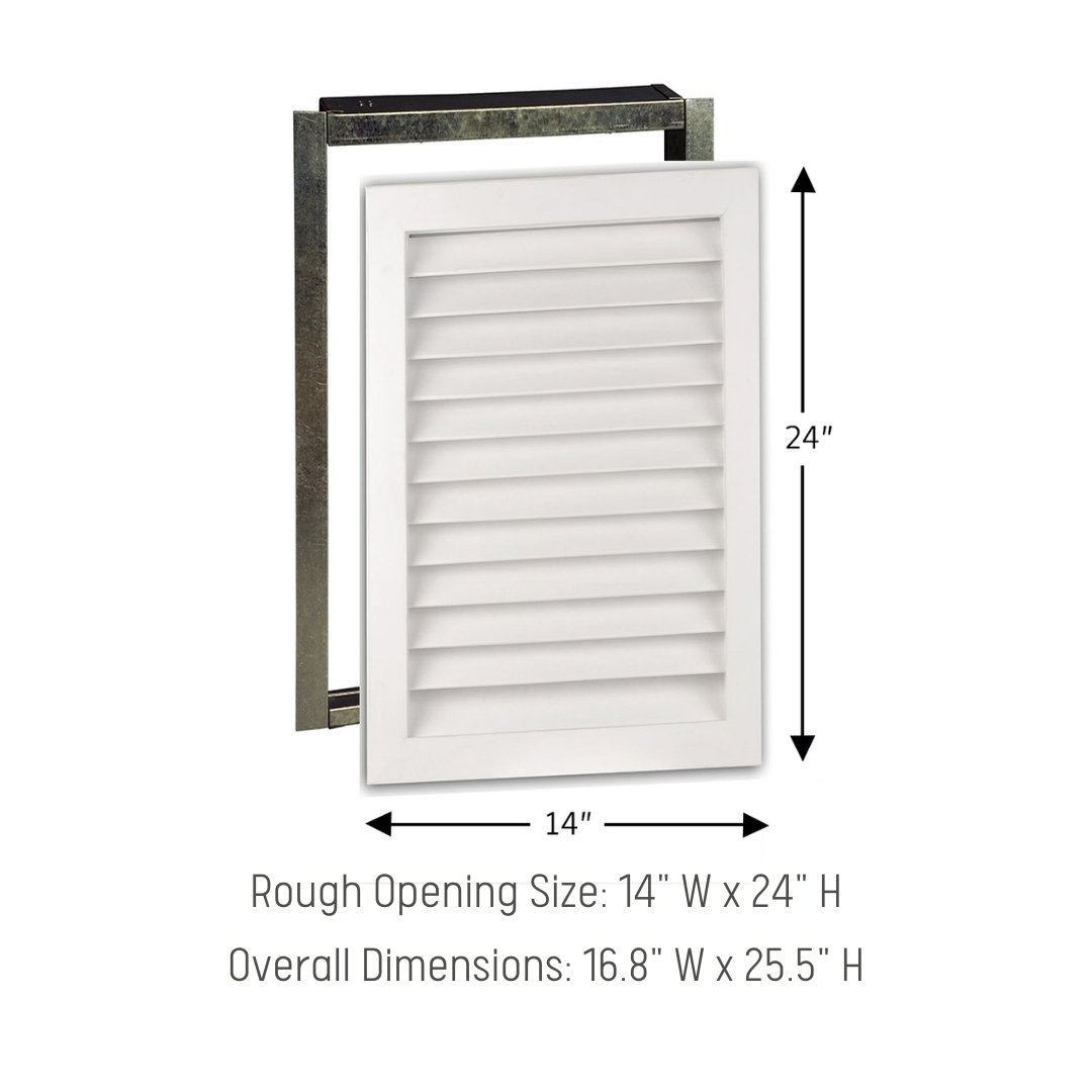 Worth Home Products - decorative wood AC vent covers luxury return vent - Primed Wood Louvers 14x24