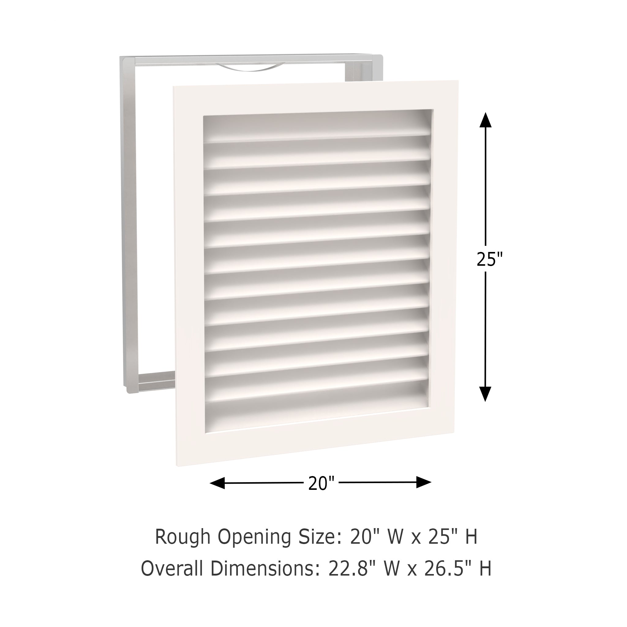 Worth Home Products - decorative wood AC vent covers luxury return vent - Primed Wood Louvers 20x25