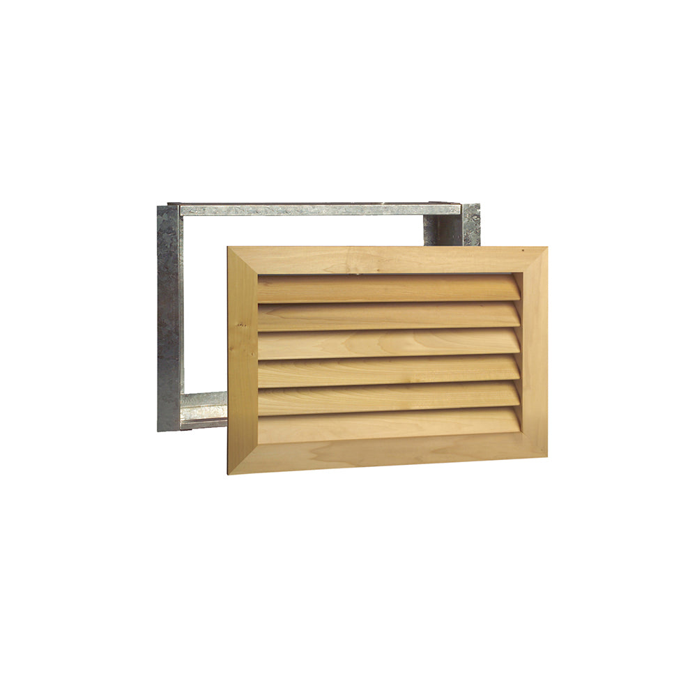 Worth Home Products - decorative wood AC vent covers luxury return vent - Primed Wood Louvers 30x14 stainable