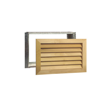 Worth Home Products - decorative wood AC vent covers luxury return vent - Primed Wood Louvers 30x14 stainable