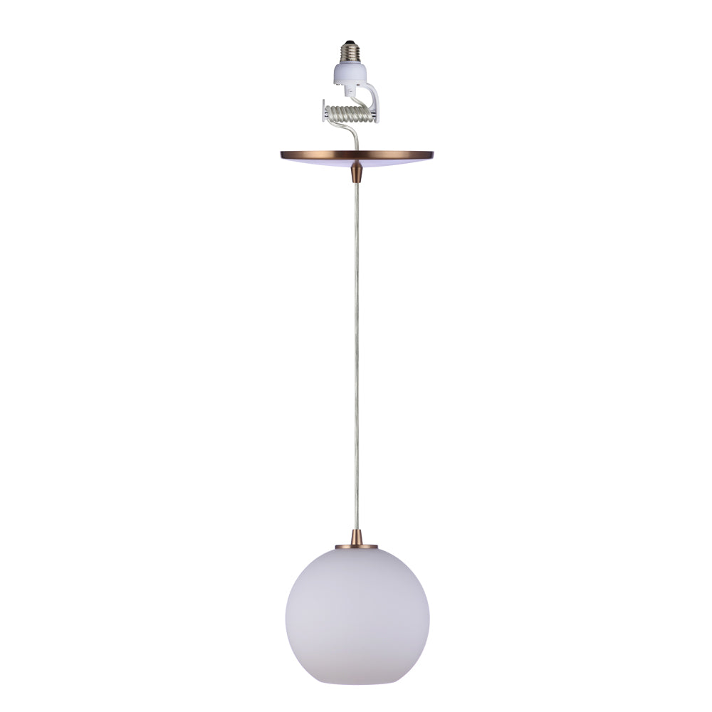 PBN-4680-7201-M - Worth Home Products - Satin Brass Milk Glass Globe Instant Pendant Light