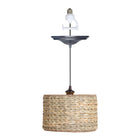 Instant Pendant Recessed Light Conversion Kit Brushed Bronze Woven Seagrass Shade PBN-3631-0011 - Worth Home Products