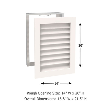 Worth Home Products - PGF1420 - decorative wood AC grille return vent cover - 14x20 - 14" width x 20" height