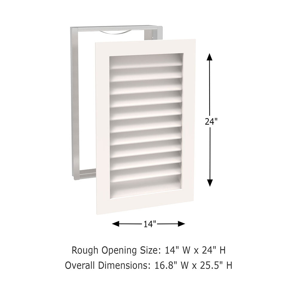 Worth Home Products - PGF1424 - decorative wood AC grille return vent cover - 14x24 - 14" width x 24" height