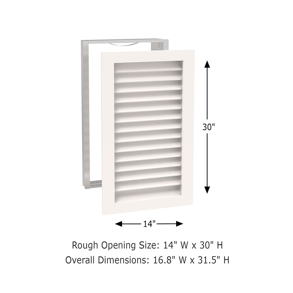 Worth Home Products - PGF1430 - decorative wood AC grille return vent cover - 14x30 - 14" width x 30" height