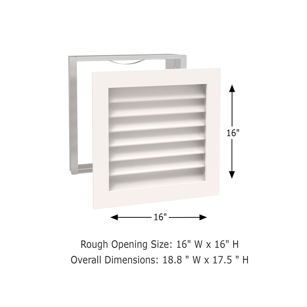 Worth Home Products - PGF1616 - decorative wood AC grille return vent cover - 16x16 - 16" width x 16" height