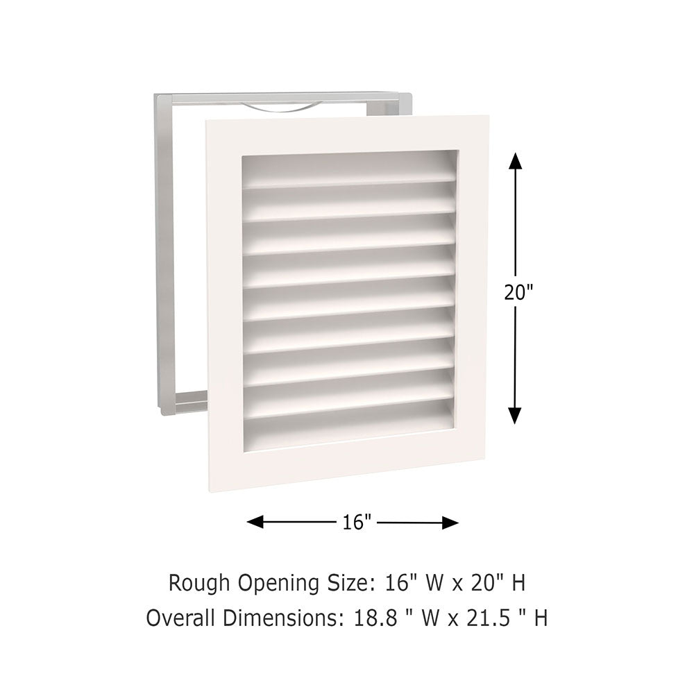 Worth Home Products - PGF1620 - decorative wood AC grille return vent cover - 16x20 - 16" width x 20" height