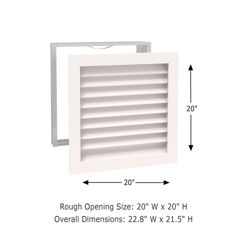 Worth Home Products - PGF2020 - decorative wood AC grille return vent cover - 20x20 - 20" width x 20" height