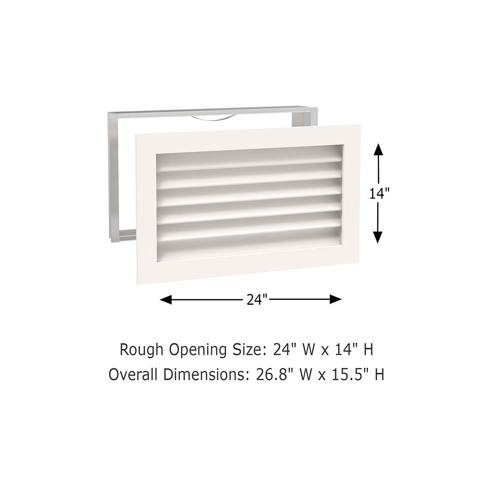 Worth Home Products - PGF2414 - decorative wood AC grille return vent cover - 24x14 - 24" width x 14" height