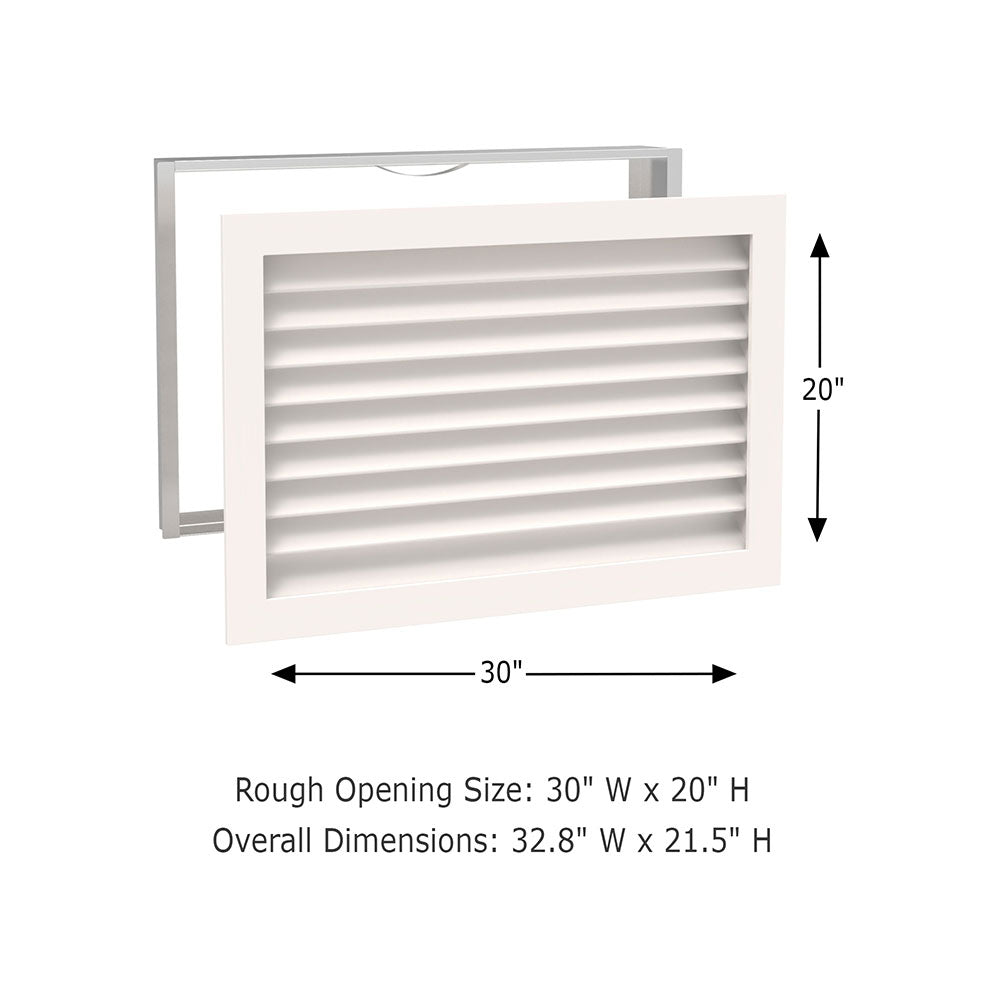 Worth Home Products - PGF3020 - decorative wood AC grille return vent cover - 30x20 - 30" width x 20" height