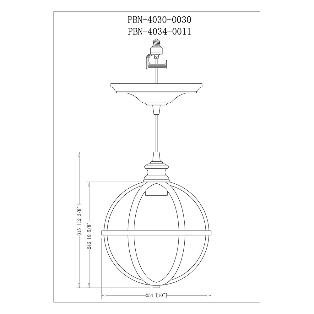 Instant Pendant Light with Brushed Nickel Cage Shade - Worth Home Products
