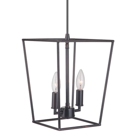 Instant Pendant Light Brushed Bronze 2-Light Lantern PKN-5011 - Worth Home Products